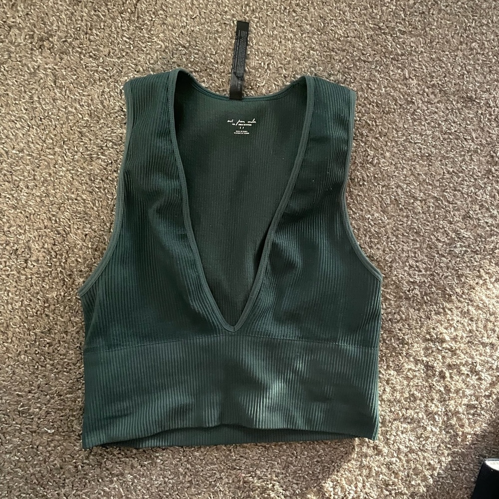 Out from under forest green bralette/tank